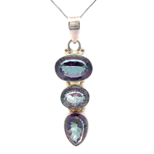 Mystic Topaz Three-Stone Pendant VIDEO
