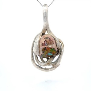 Custom Made Artisan Rough Polished Opal Pendant