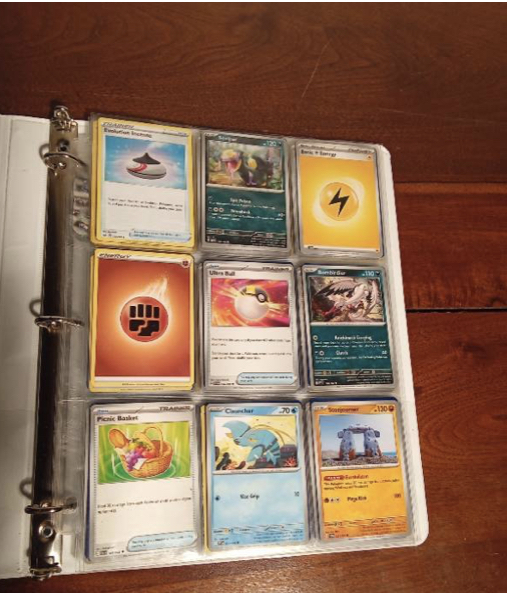 Binder of 90 Pokemon trading cards