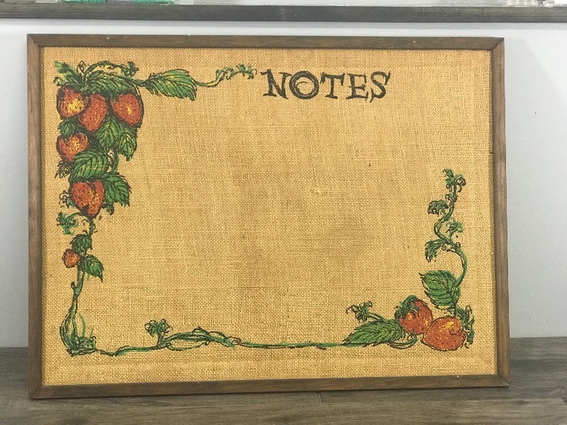 Vintage Bulletin Board for Sticking Notes On