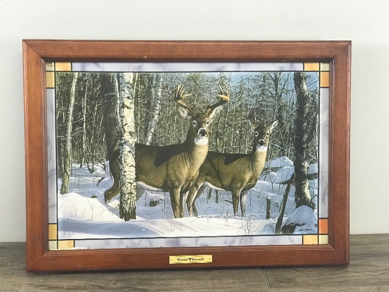 Picture Box - Winter Whitetails by Bruce Miller (The Danbury Mint)