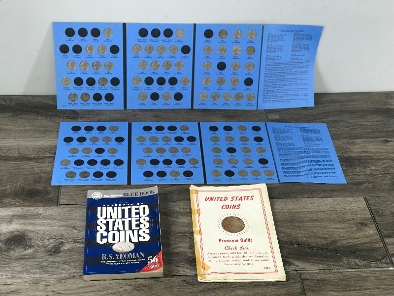2 - Coin Books of Jefferson Nickels & 2 Coin Books - See description for dates of coins