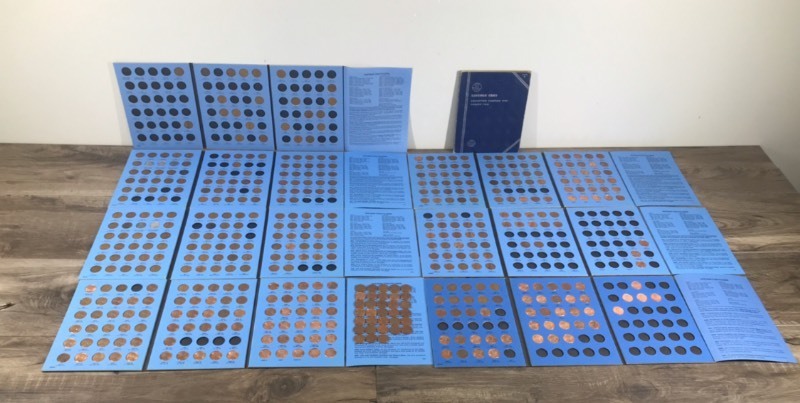 7 - Books of LINCOLN Pennies (Wheat, Steel & Regular) Years from 1910 to 2007