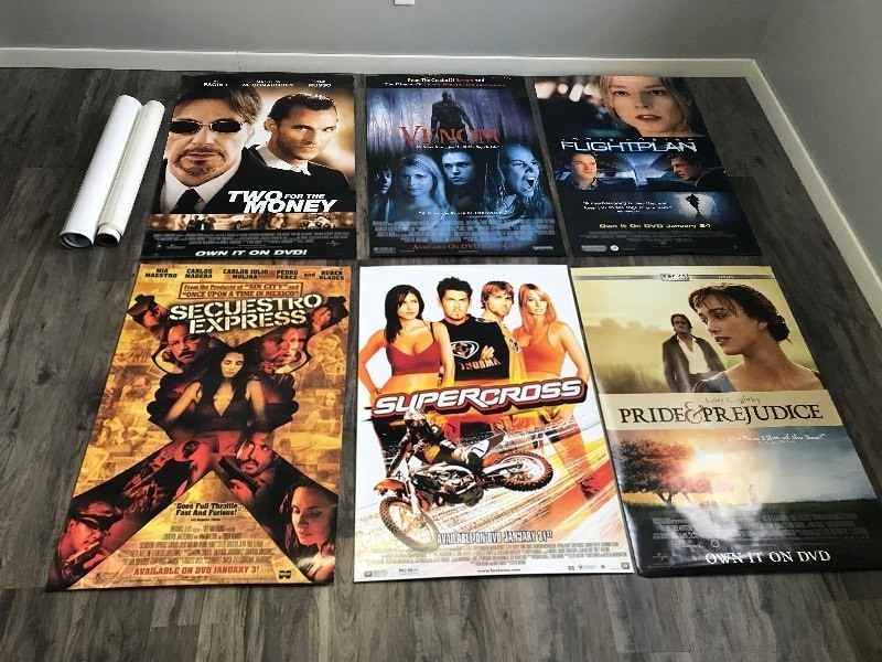 Lot of Movie Posters - Only 6 are Pictured - see list in description