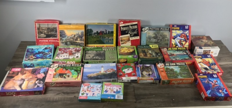 Large Lot of Puzzles - Some are Old