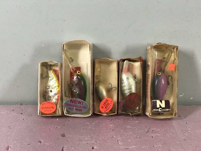 Lot of 5 Norman Fishing Lures in Packages