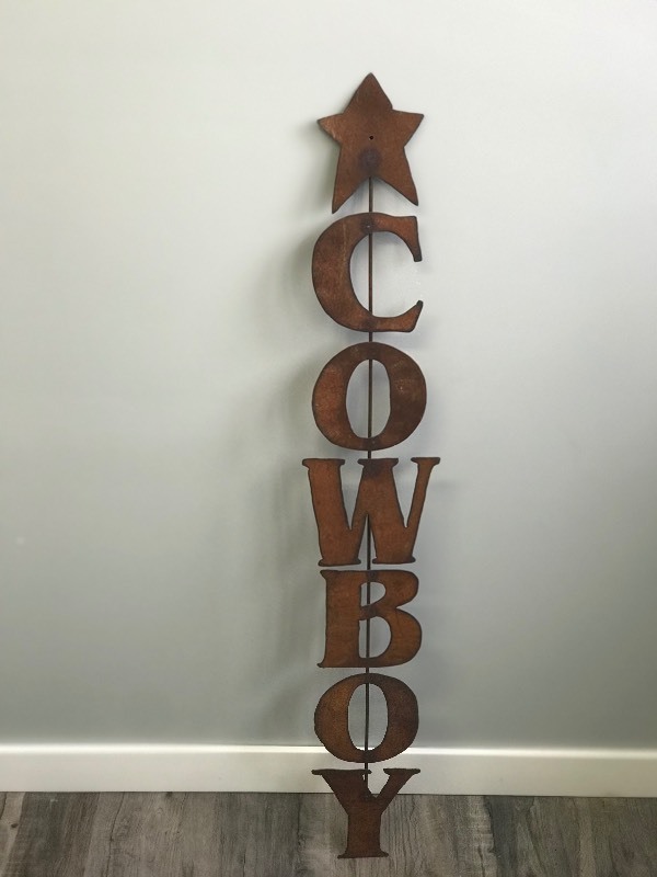 Metal Wall Hanging Art Decor - Cowboy