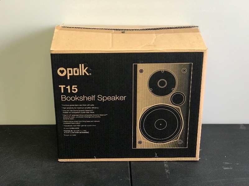 Polk T15 Bookshelf Speakers - (Never Been Used) see description for more info