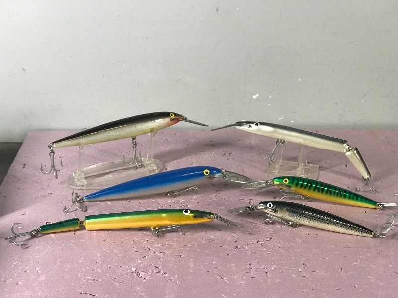 Lot of 6 Large Rapala Fishing Lures
