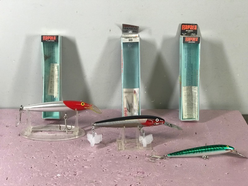 Lot of Rapala Fishing Lures with Boxes