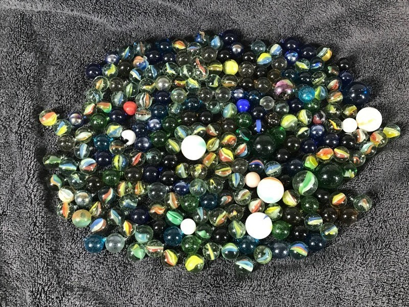 Lot of Collectible Marbles - Some glow green when hit with a black light