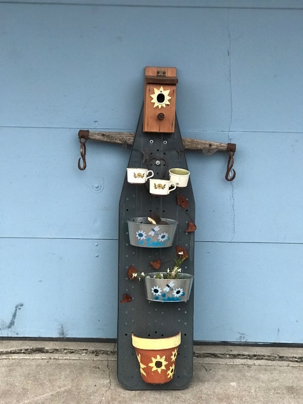 Yard Ornament Made out of Ironing Board