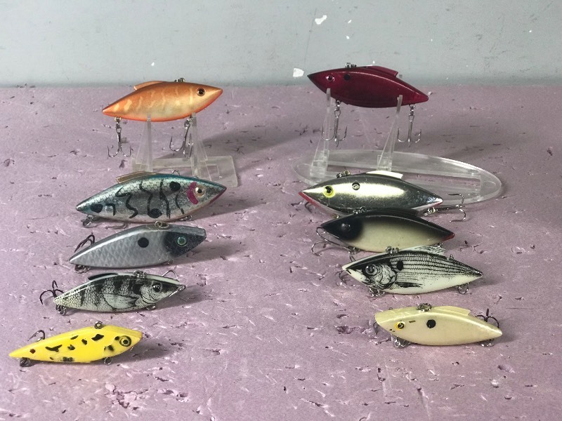 Lot of 10 Ray-L-Trap Fishing Lures