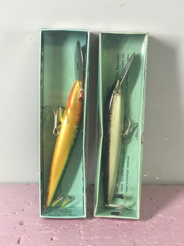 2 - Large Magnum Rapala Fishing Lures in Boxes