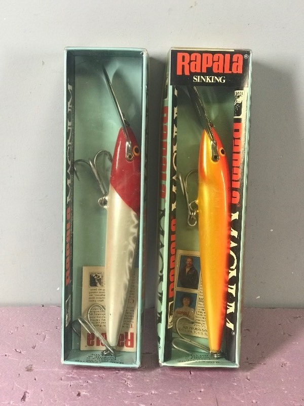 2 - Large Magnum Rapala Fishing Lures in Boxes