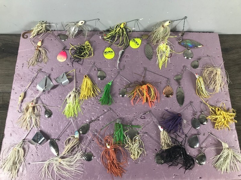 Large Lot of Bass Spinner Fishing Lures
