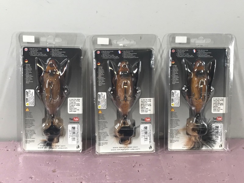 3 - Savage Gear 3D Bat Fishing Lures in Original Packages