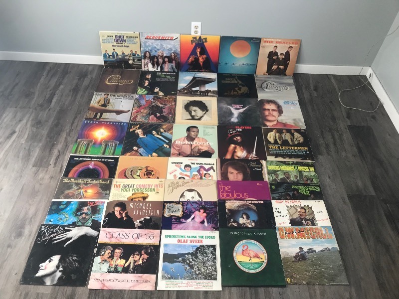 Lot of Vinyl Music Records - Beach Boys - Aerosmith - The Police - Santana - The Beatles - Chicago - The Supremes - Doobie Brothers - Neil Diamond - The Marshall Tucker Band - The Young Rascals & More