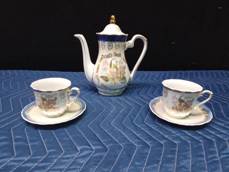 Collectible Limoges China tea set for two - made in France