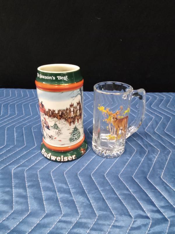 1991 Brazil Budweiser Mug and deer mug