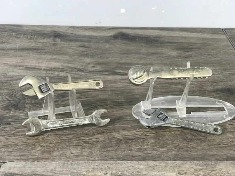 4 - Small metal Wrenches  3 of them Say Mattel Hot Wheels on Them