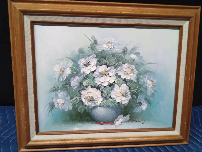 Vintage oil painting by P. Keeling