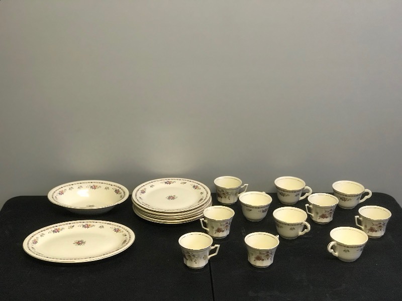 Vintage Dish Set - Semi Vitreous Edwin M. Knowles China Co. Made in USA