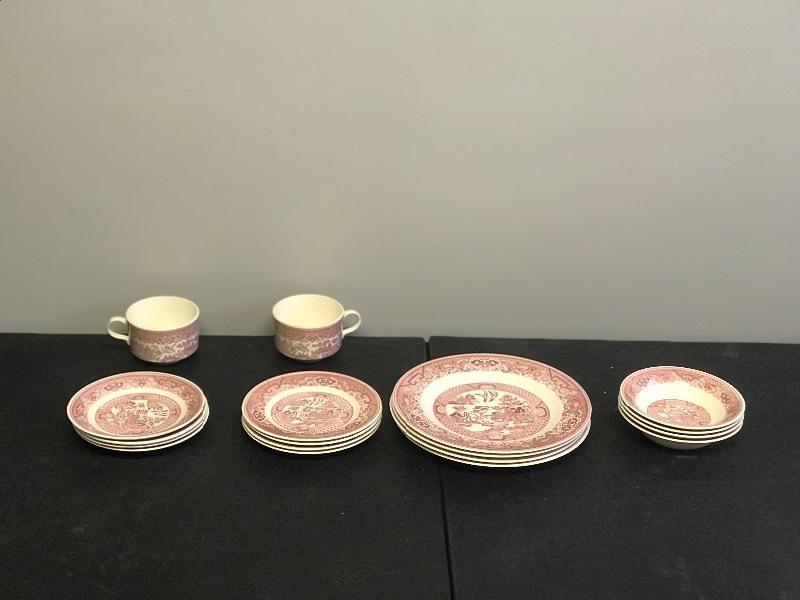 Vintage Dishware Set - Willow Ware by Royal China