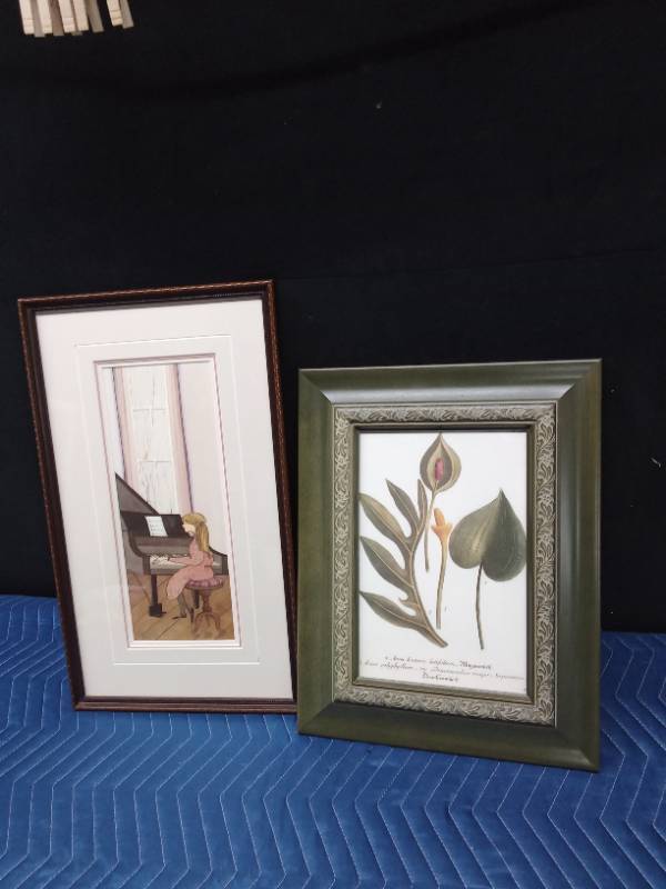 1 Numbered & signed framed print (3311000 MM) and 1 vintage botanical art print titled Arum Hortense from Johann Wilhelm Weinmanns Phytanthoze Iconographia featuring hand-finished Mezzatint and line engraving techniques