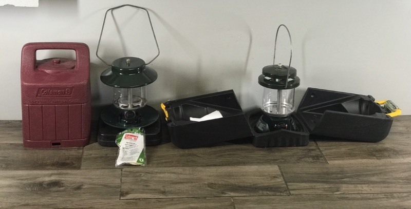 2 - Coleman Propane Lanterns with Cases