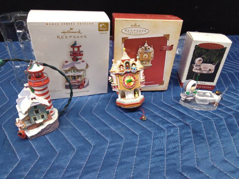 3 hallmark Keepsake Christmas ornaments