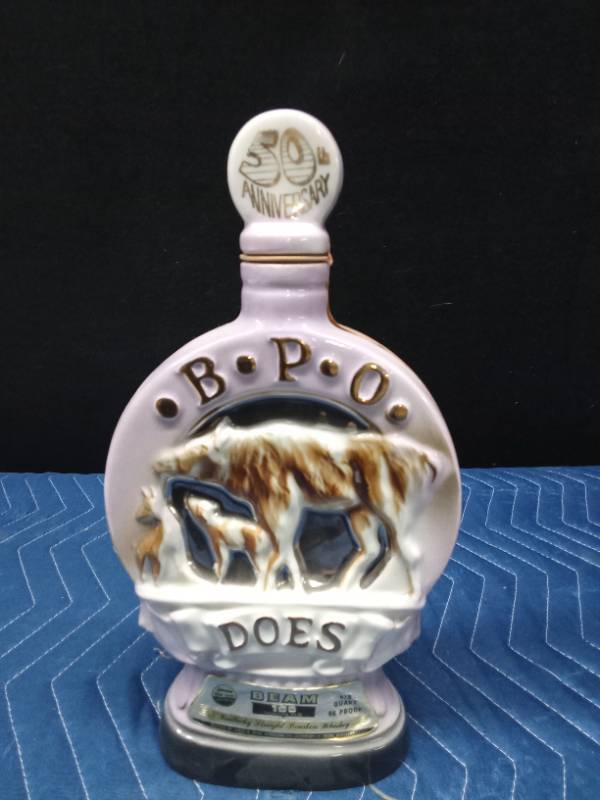 50th Anniversary B.P.O. does Beam liquor bottle