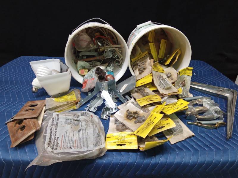 2 buckets of hardware