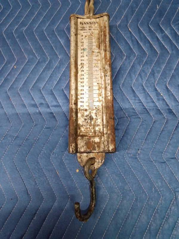 Large vintage metal scale