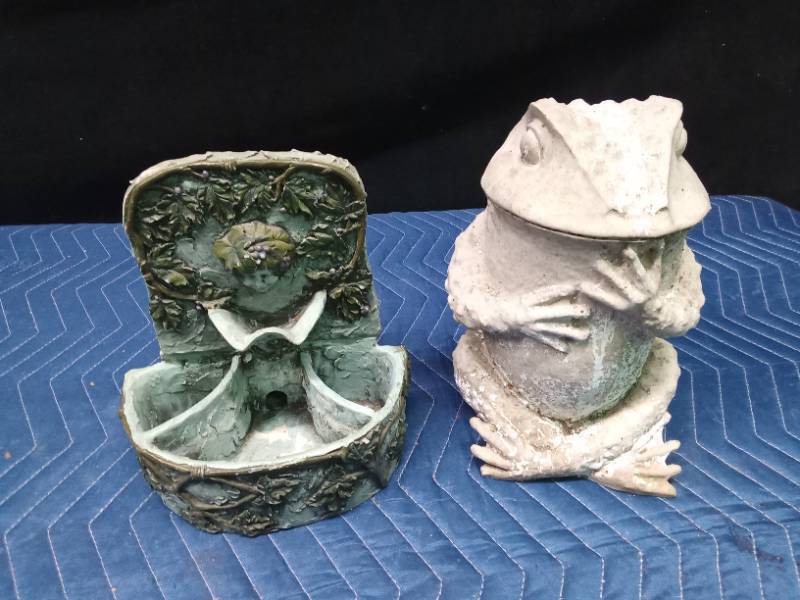 Fountain and garden frog