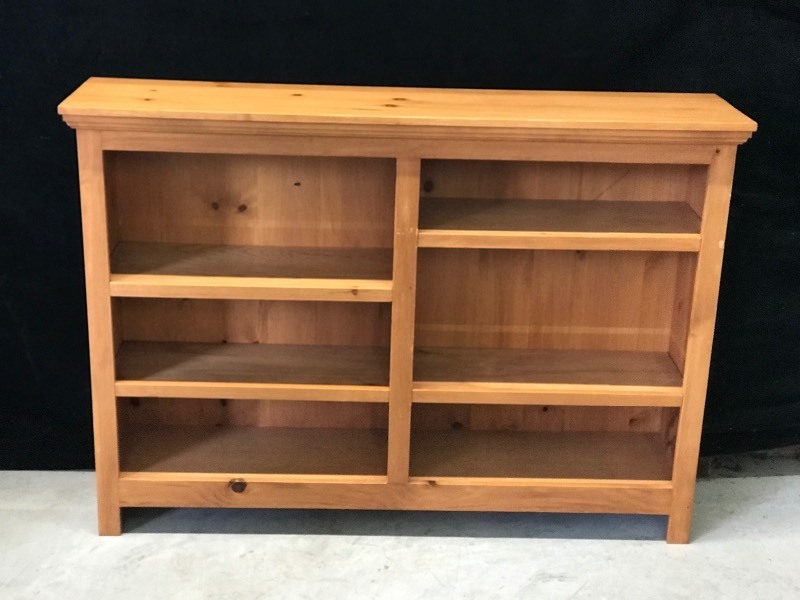 Solid Wood Shelving Unit with Adjustable Shelves - Smoke Free