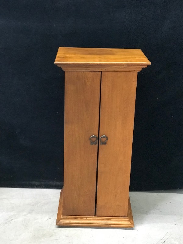 Solid Wood Storage Cabinet with Swing Out Doors - Smoke Free