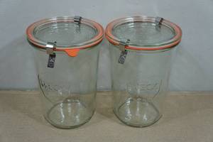 2 Weck 34L Mold Canning Jars