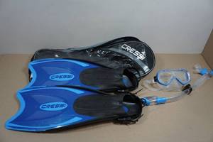Cressi Adult Rondine Palau Fin Snorkel Set - Fin Size ML