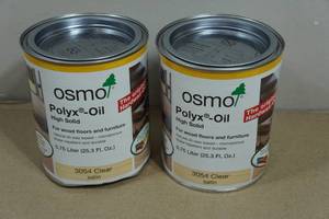 2 Osmo Polyx-Oil High Solid for Wood Floors and Furniture - Clear Satin .75L