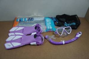 Cressi Blulove Kids Snorkel Set - Fin Size LXL
