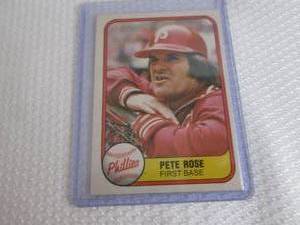 1981 Fleer Pete Rose Card...