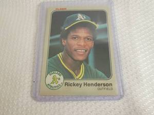 1983 Fleer Rickey Henderson Card...