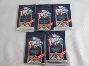 5 1991 Upper Deck Football Packs...