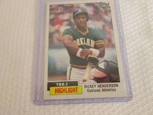 1984 Topps Rickey Henderson Card...