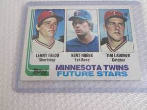 1982 Donruss Kent Hrbek Rookie Card...