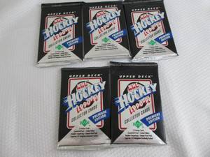 5-1990-91 Upper Deck Hockey Packs...