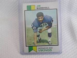 1973 Topps Jim Marshall Card...