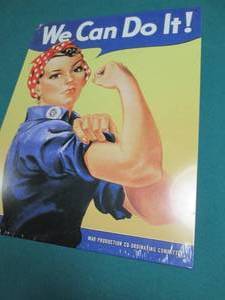 We Can Do It Metal Sign Measures 12 x 16