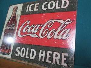 Coca Cola Metal Sign Measures 12 x 16